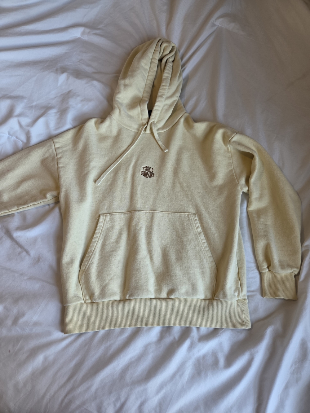 Thrills Cream Crewneck Hoodie with Chest Logo
